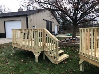 Prefab Deck Angled Bracing Matte Backyard Step Deck