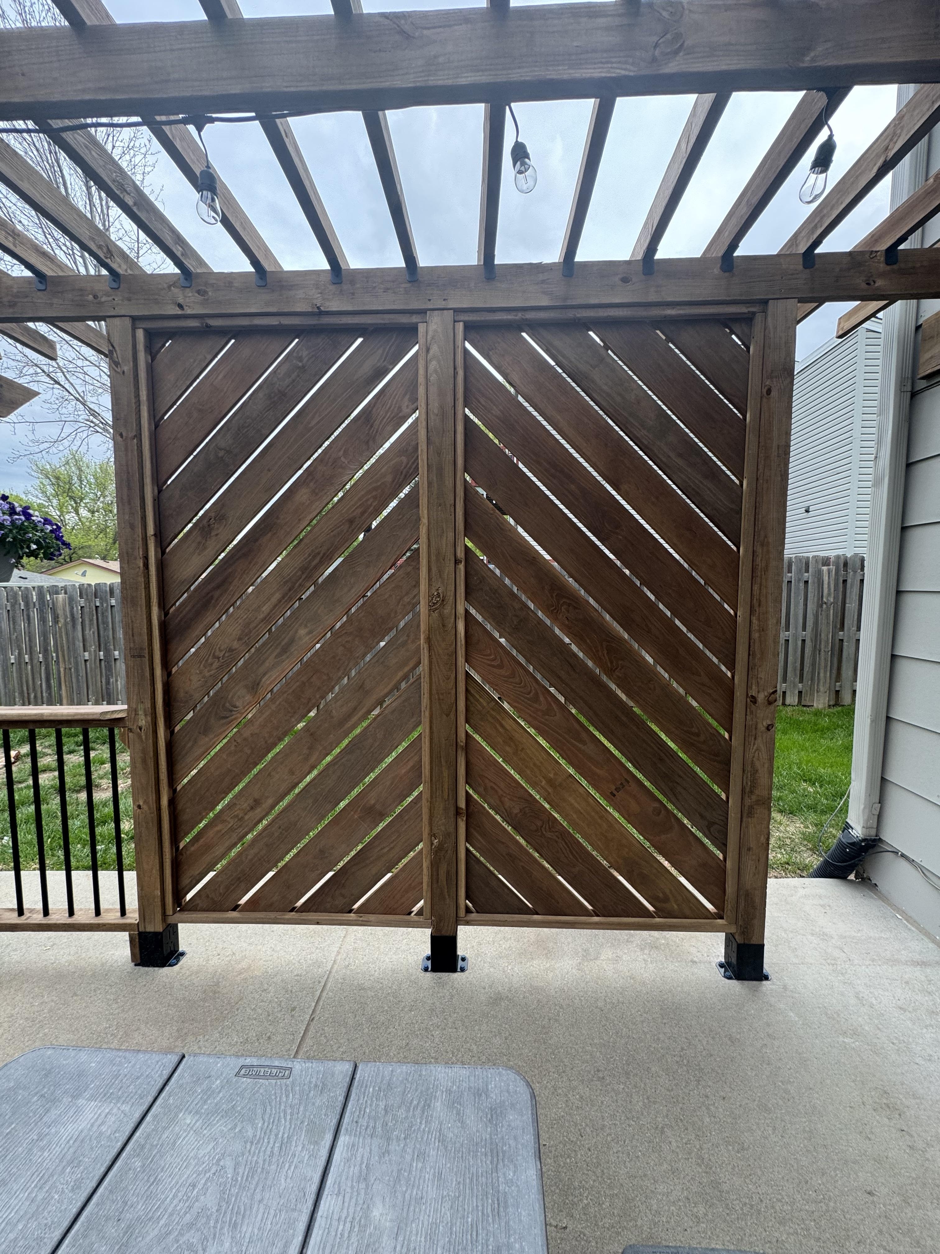 Privacy Screen Chevron Pattern for Chevron Wood Privacy Wall
