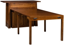Pull Out Dining Table: Hideaway Space Saving Dining Hutch with Cabinet