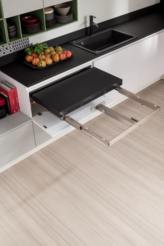 Pull Out Table: Drawer Integrated Telescopic Drawer Table System