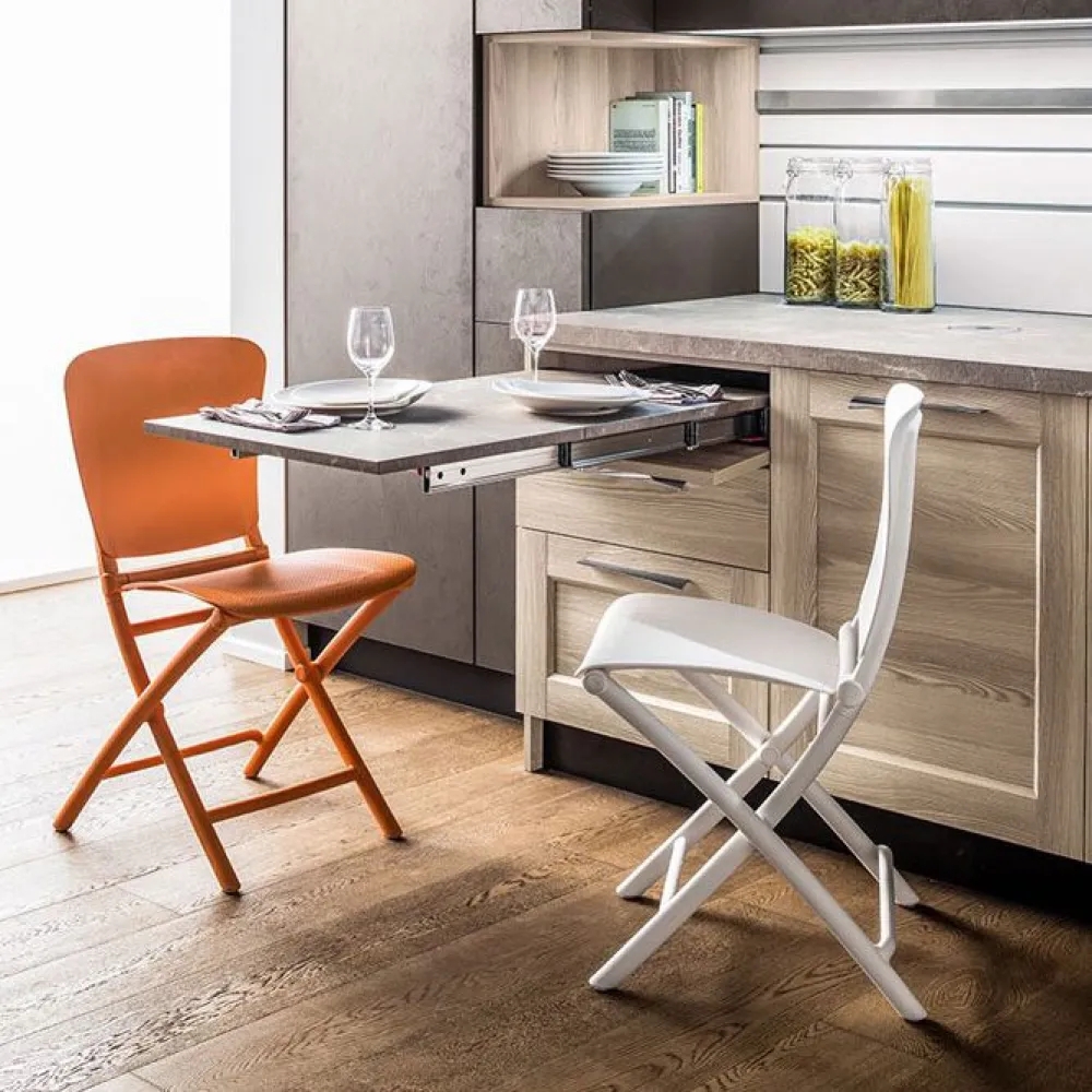 Pull Out Table: Hidden Kitchen Dining Table with Telescoping Mechanism