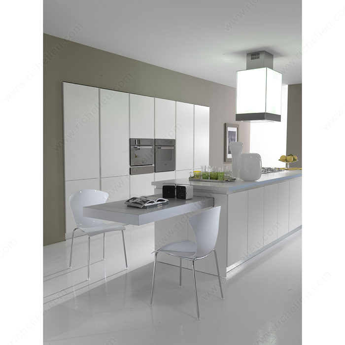 Pull Out Table Mechanism: Cantilevered Dining Extension Chrome Legs