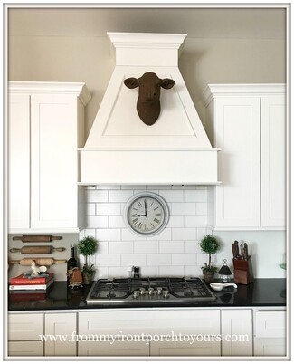 Range Hood Cow Head Bust Custom Tapered Hood Architecture