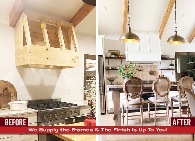 Range Hood Customizable Wood Frame DIY Range Hood Kit