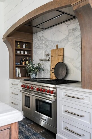 Range Hood Surround Arched Wood Range Hood Design Niche