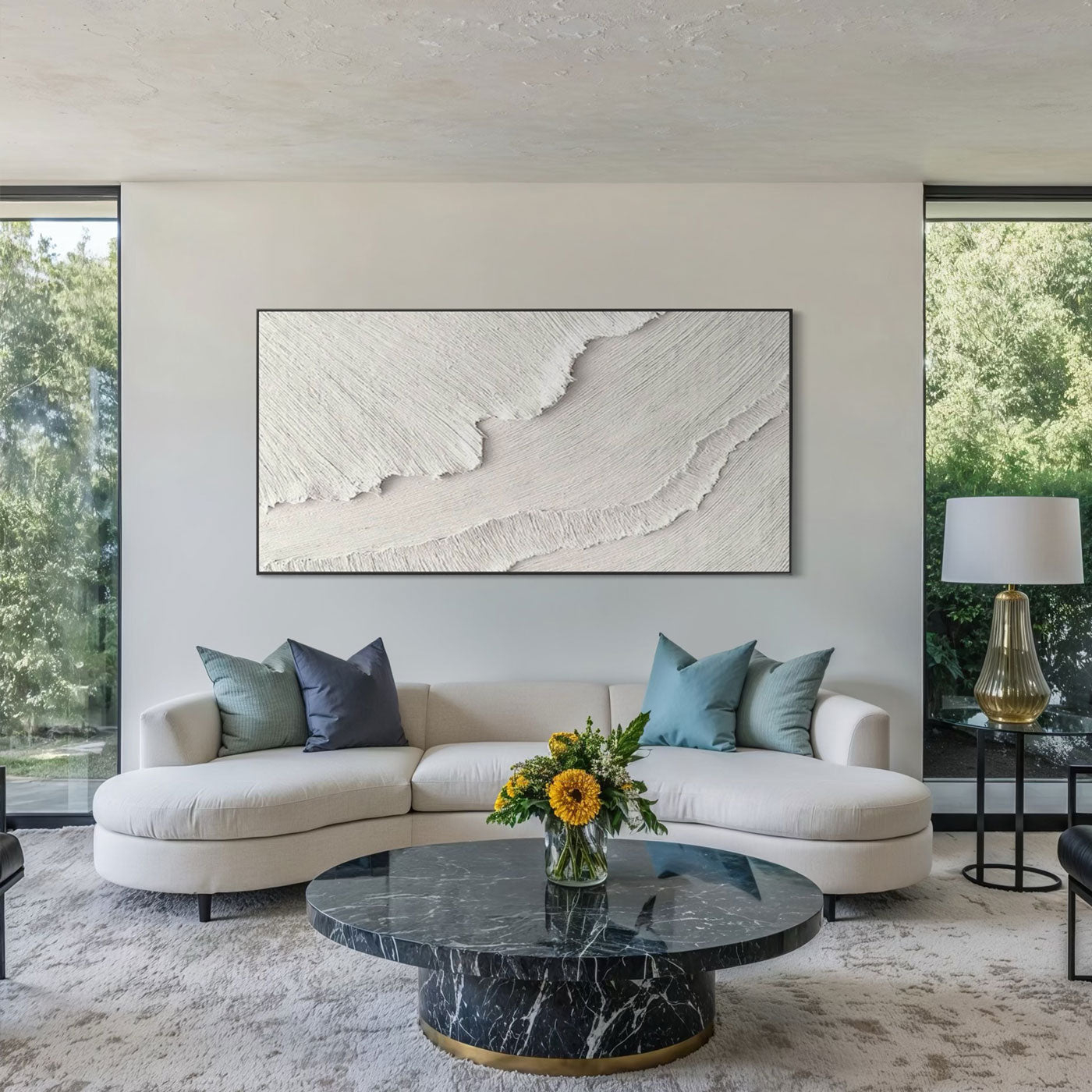 Relief Horizontal Wall Art 3D Abstract Wave Canvas