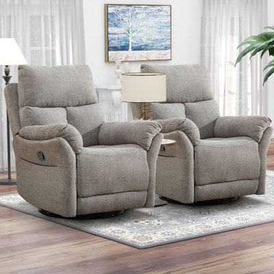 Rocker Recliner Manual Recline Lever Heather Grey Chair