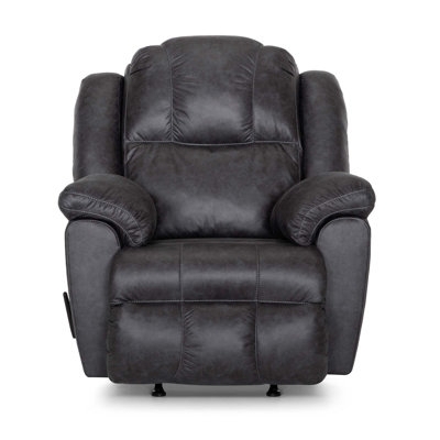 Rocker Recliner Triple Pillow Back Plush Arm Chair