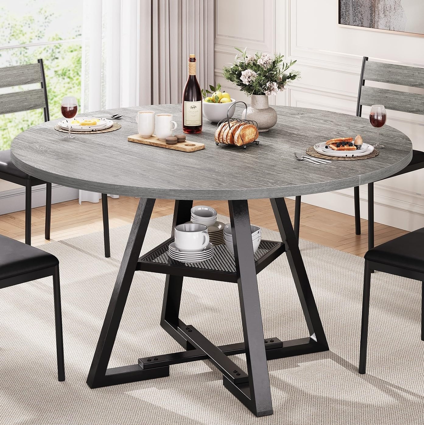 Grey Round Kitchen Table