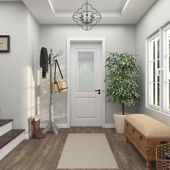 Runner Rug: Quatrefoil Pendant, Neutral Woven Rug Styling Idea