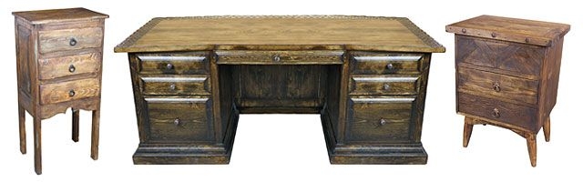 Rustic Furniture Set Wood Rustic Wood Executive Desk