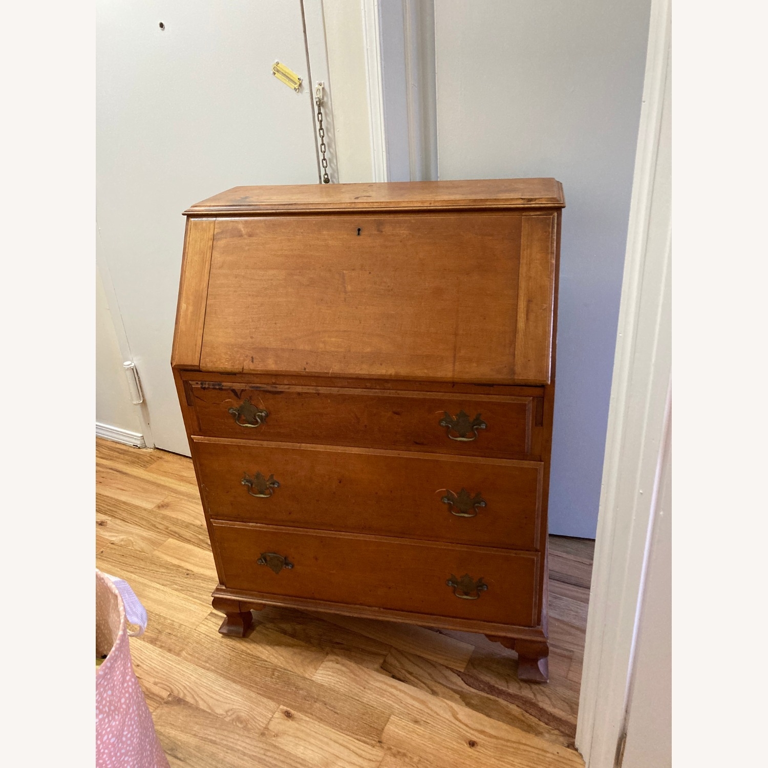 Secretary Desk: Slant Front Lid and Ogee Bracket Feet