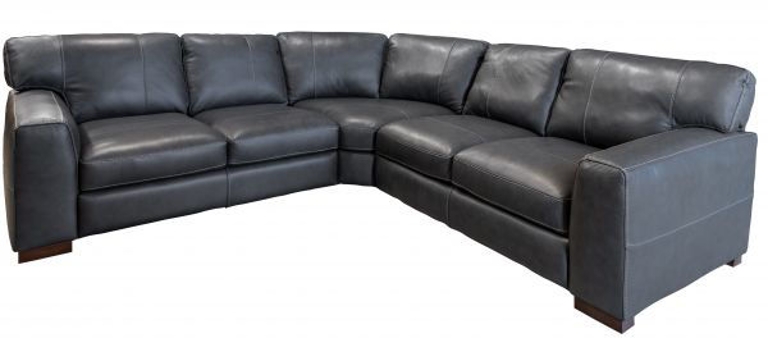 Sectional Sofa: Charcoal Grey L-Shaped Track Arm Charcoal Sectional