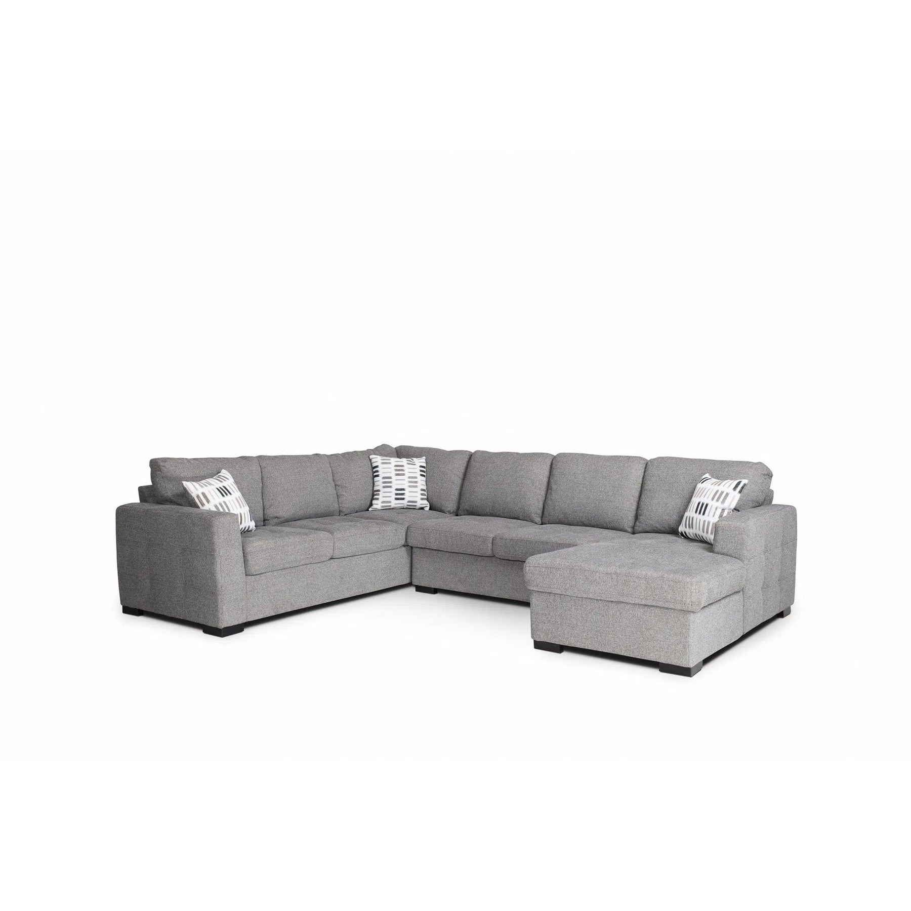 Sectional Sofa: Heather Gray Chaise Lounge Heather Gray Sectional