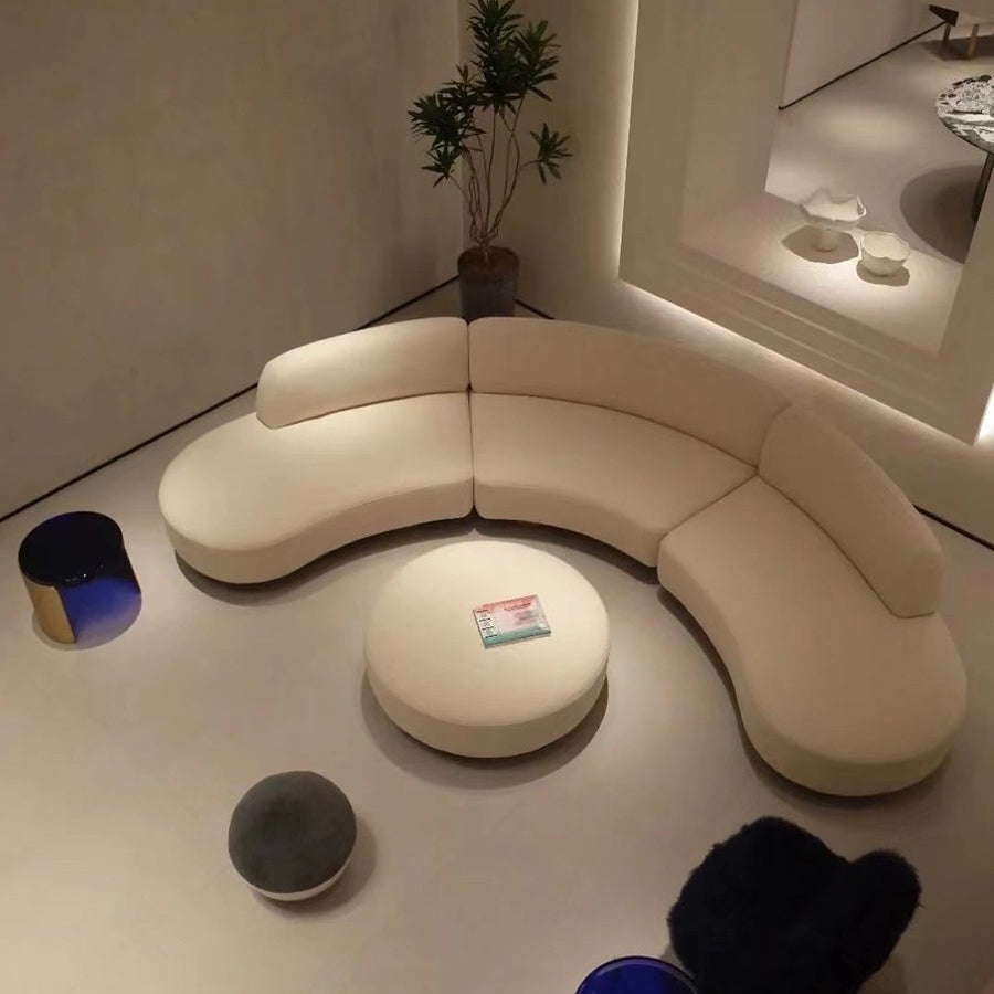 Sectional Sofa in Modular Curved Sculptural Form