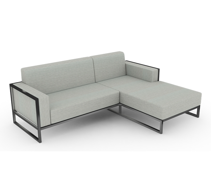 Sectional Sofa Right-facing Chaise Heather Gray