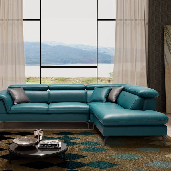 Sectional Sofa Turquoise Geometric Rug Pairing Lounge