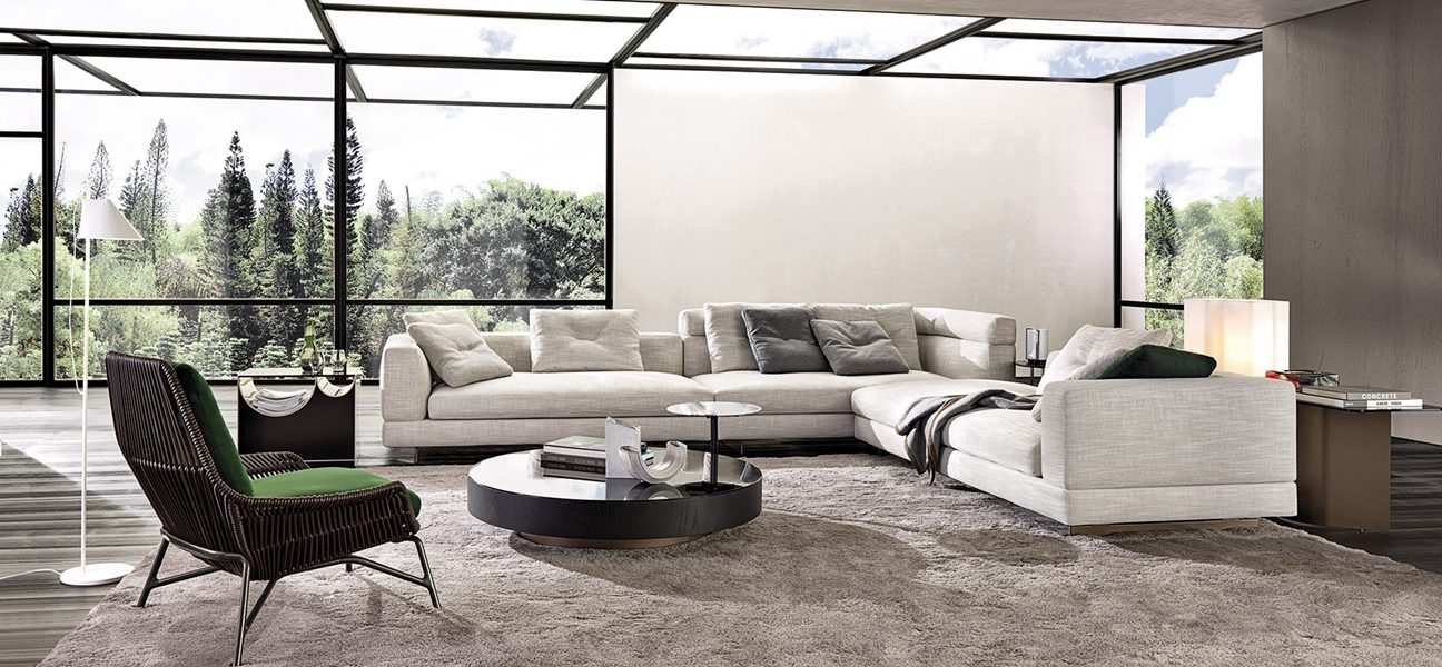 Sectional Sofa with Low Profile Modular Forest View Interior