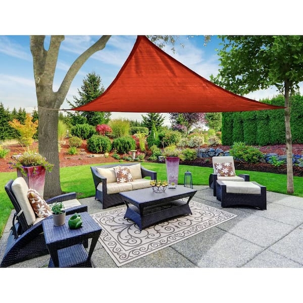 Shade Sail: Terracotta Red Canopy Red Garden Sunshade Styling