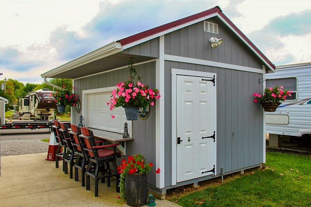 Shed Bar Overhang Roof and Serving Counter Concept