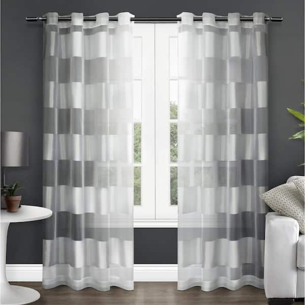 Sheer Curtains: Winter White Grommet Top Light Filtering