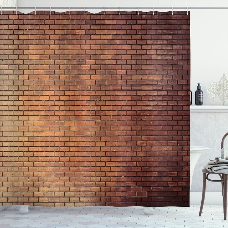 Shower Curtain Varied Masonry Shades Industrial Brick Shower Curtain