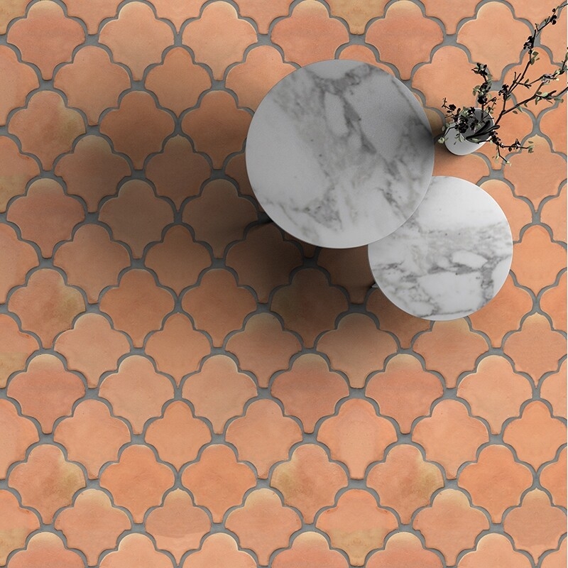 Side Table Marble Nesting Tables Spanish Colonial Tile Floor