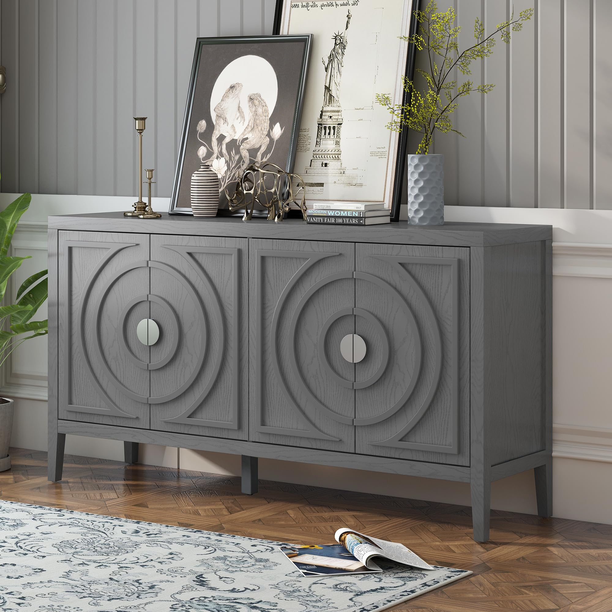 Gray Buffet Cabinet