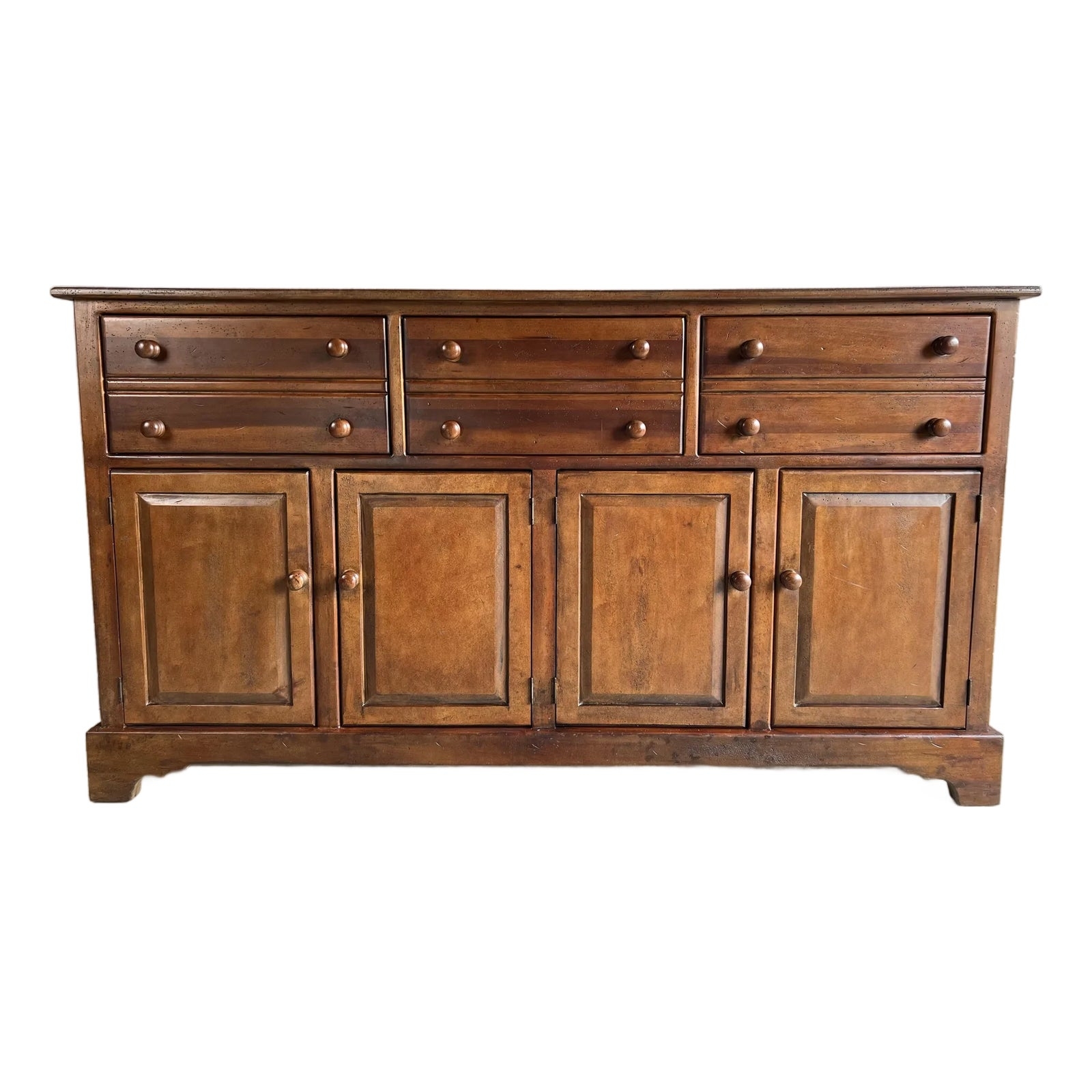 Sideboard Cabinet Tall Traditional Wood Storage Buffet