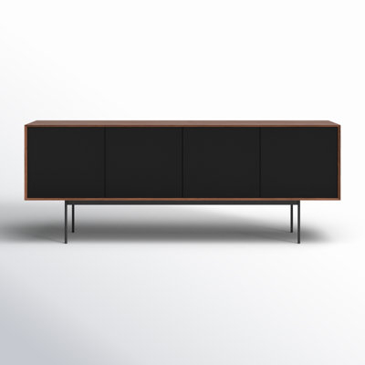Sideboard Matte Black Handleless Media Console