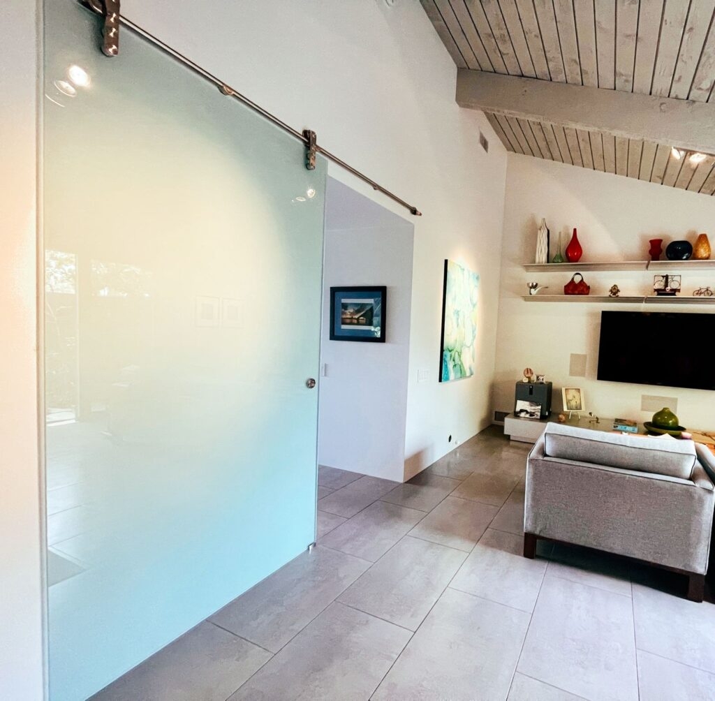 Sliding Door Frosted Glass Modern Partition Hardware Kit