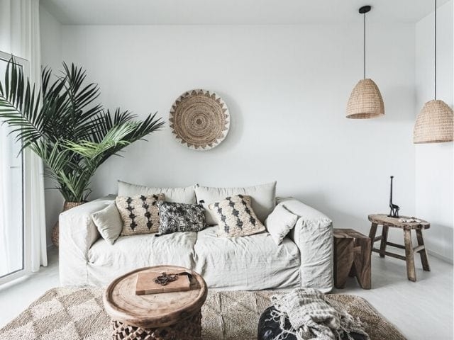 Slipcovered Sofa Relaxed Fit and textured jute rug ideas