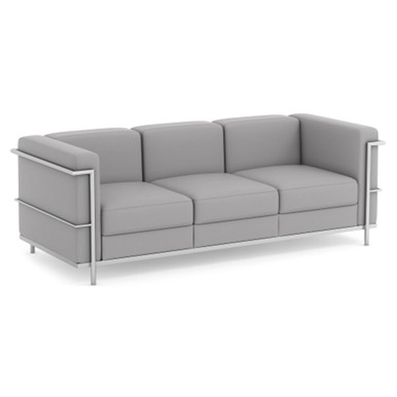 Sofa Antimicrobial Upholstery Brushed Silver Frame