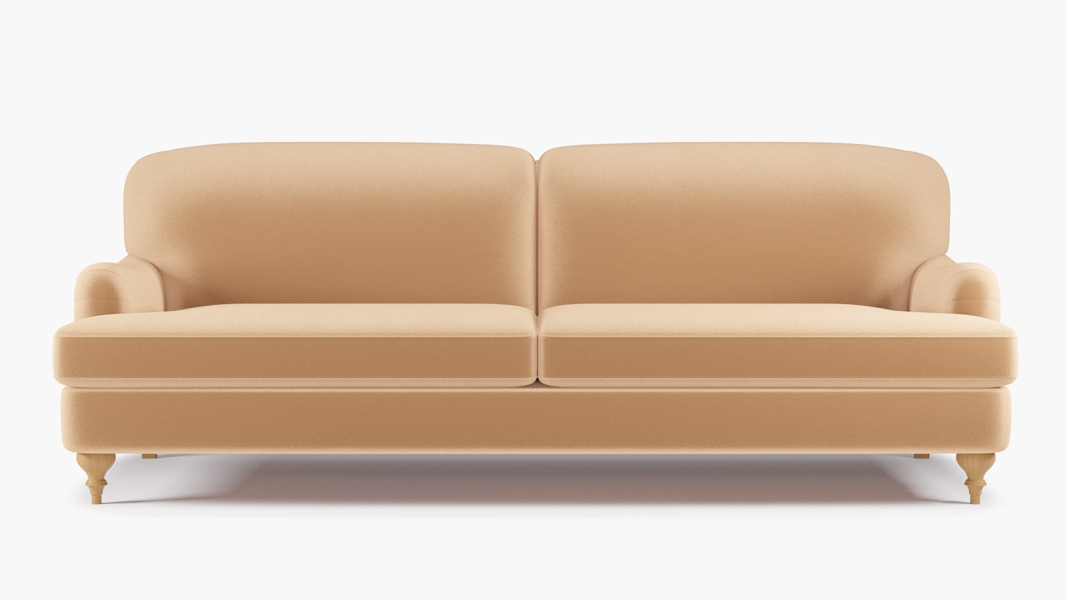 Sofa English Roll Arm Performance Plush Velvet Home