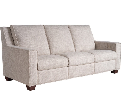 Sofa: Power Recliner Track Arm Power Reclining Beige Sofa
