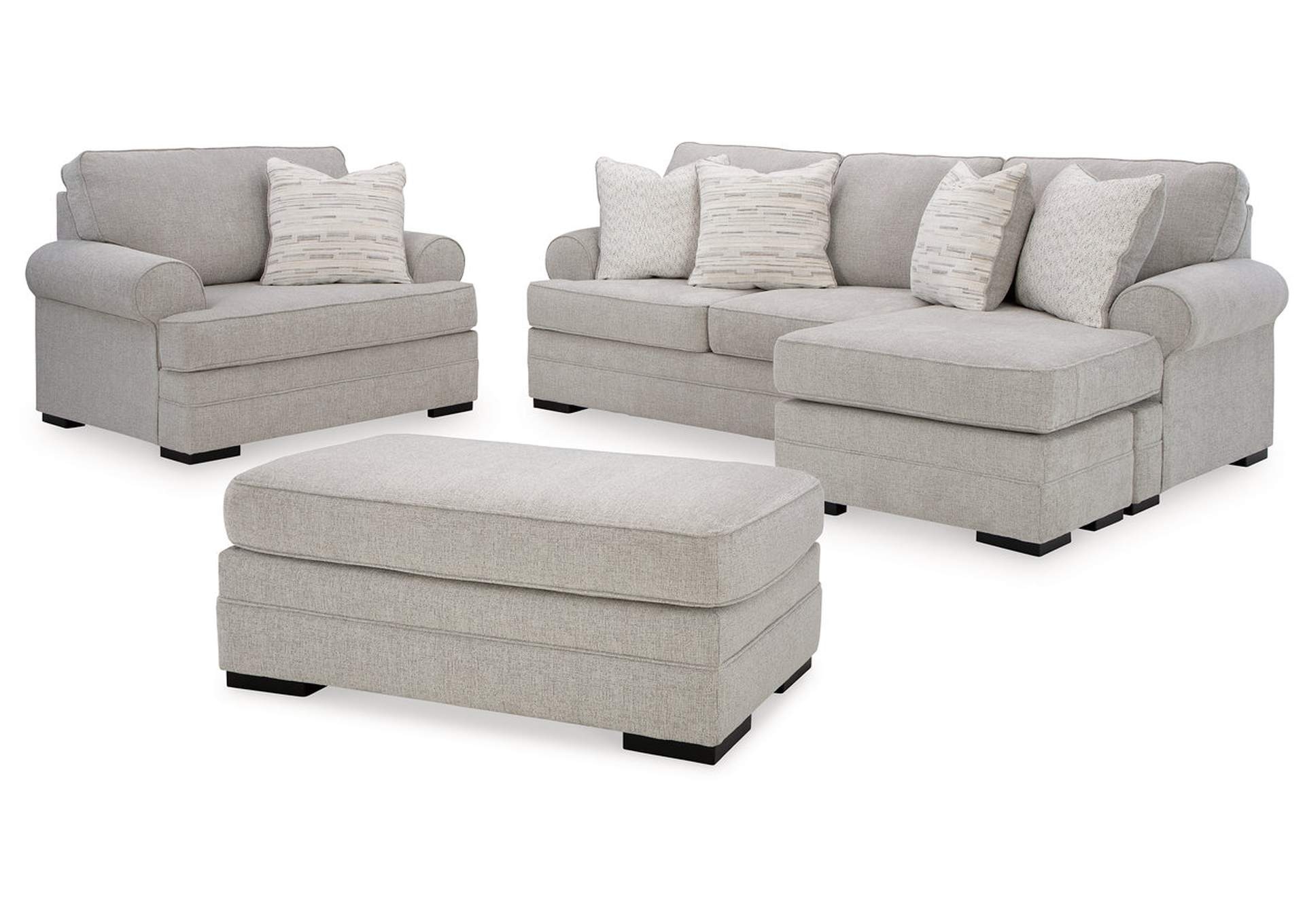 Sofa Set Chaise Lounge Rolled Arms rolled arm sofa group