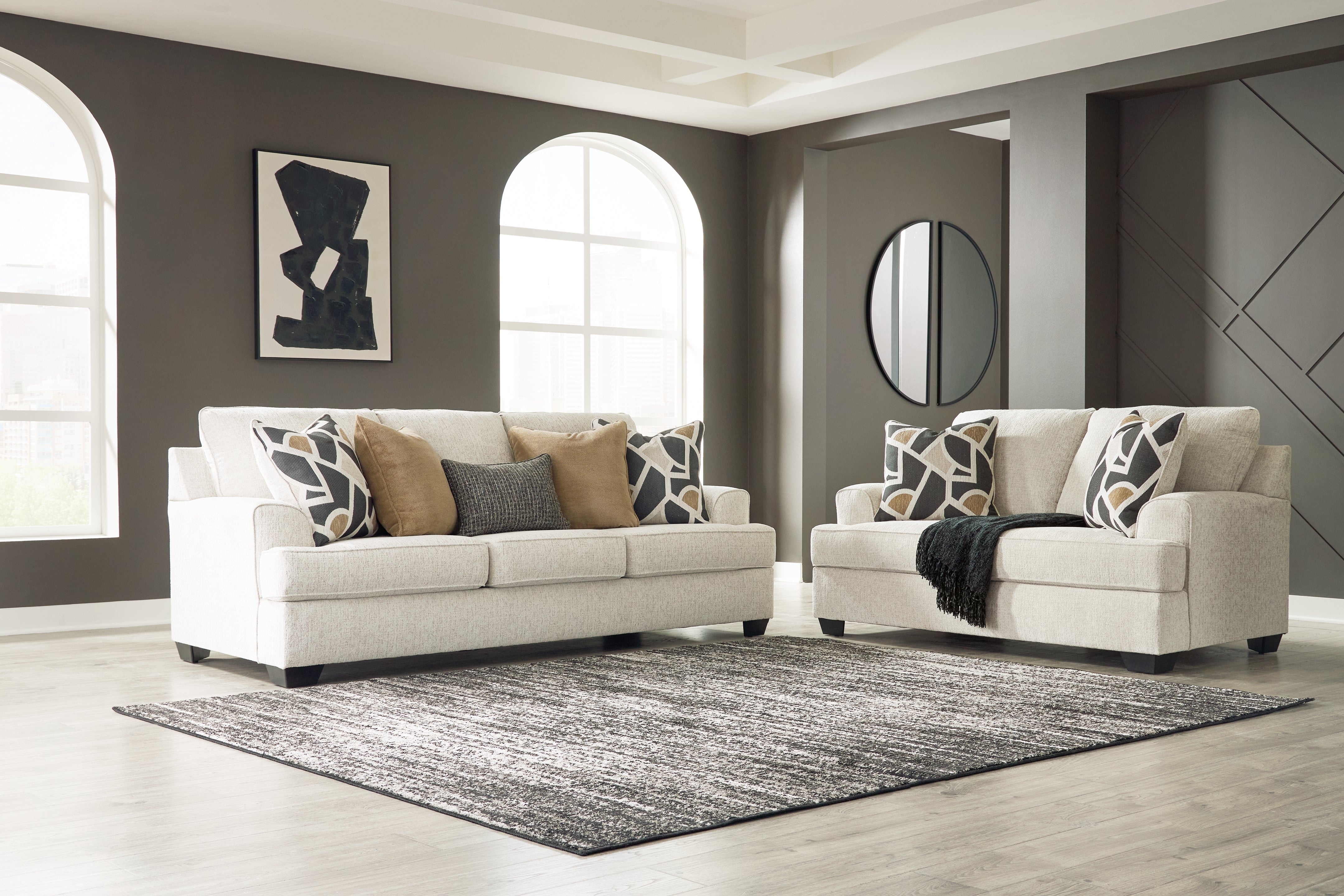 Sofa Set Charcoal Wall Contrast modern sofa with tapered legs