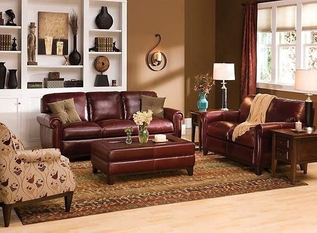 Sofa Set with Matching Ottoman and Formal Seating Arrangement