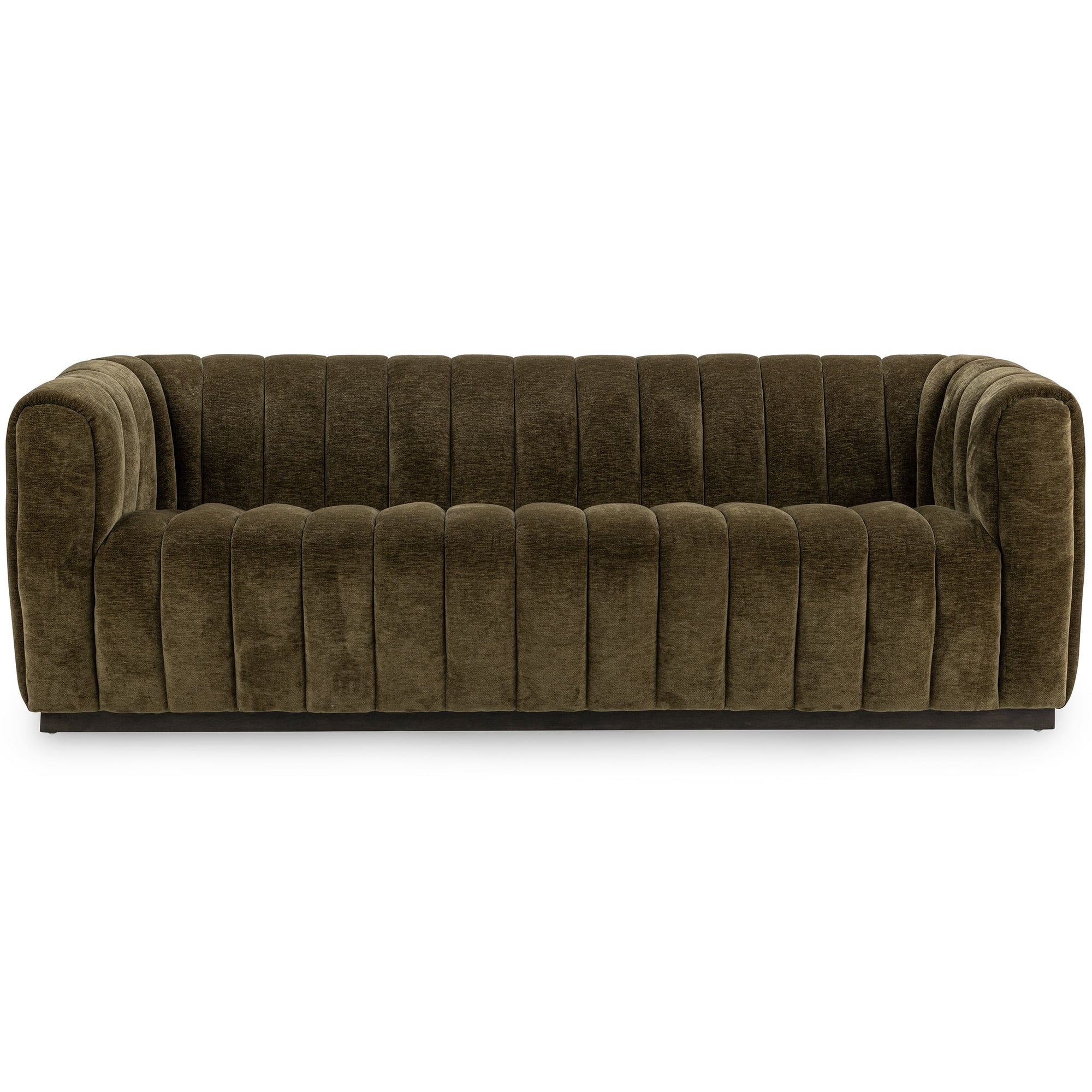 Sofa Vertical Channel Tufted Tuxedo Arm Forest Couch