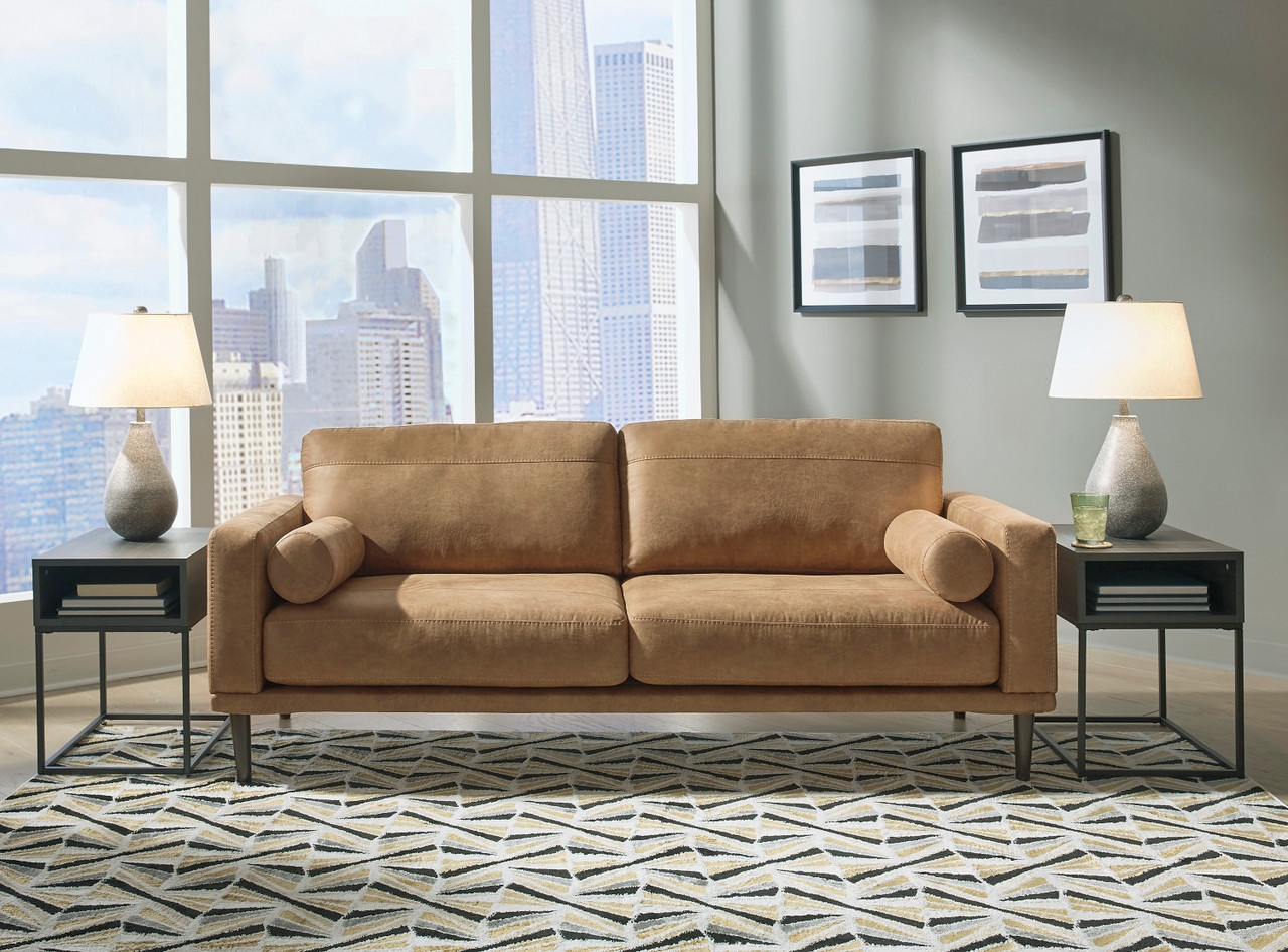 Sofa with Cylindrical Bolster Pillows for Urban Living