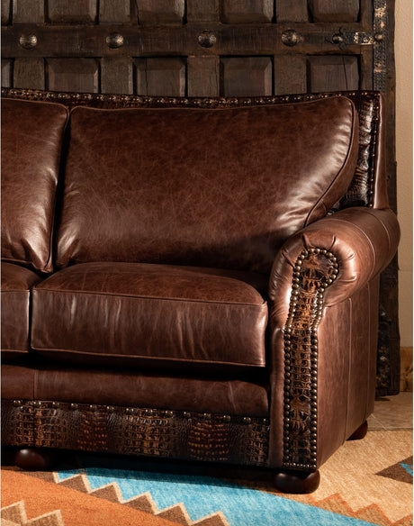 Sofa with Exotic Embossed Hide: Exotic Embossed Furniture