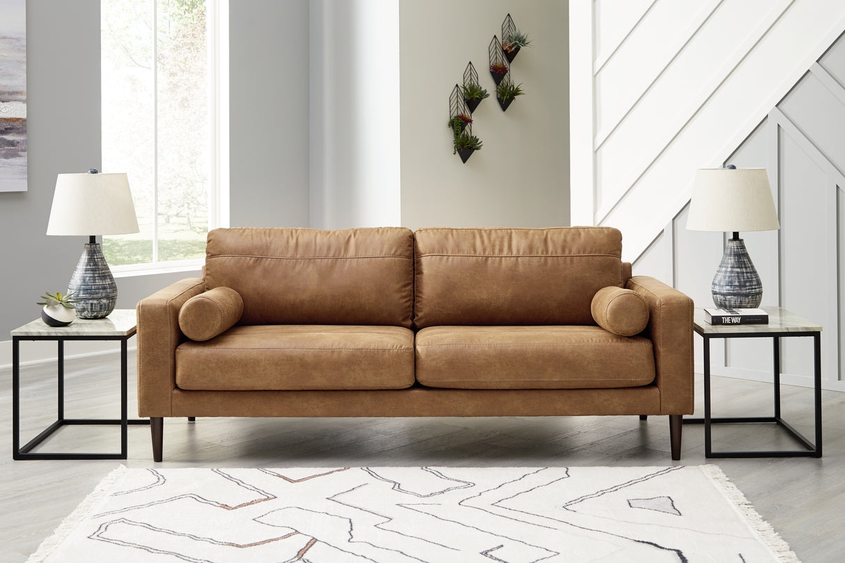 Sofa with Split Back Cushion and Track Arm Design