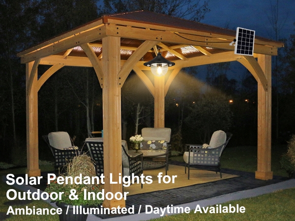 Solar Pendant Light Motion Activated Outdoor Sensor Pendant