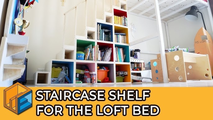 Staircase Shelf Plywood Build DIY Plywood Storage Stairs