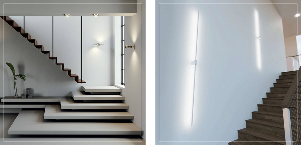Stairway Lighting linear wall lights and minimalist stair lighting