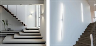 Stairway Lighting linear wall lights and minimalist stair lighting
