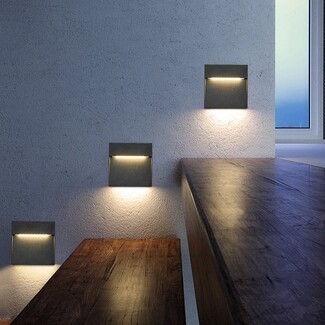 Step Light square silhouette dual glow minimalist square step lights