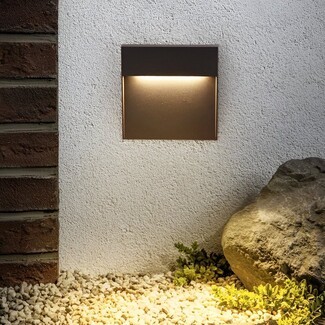 Step Light with bronze finish downward glow bronze square step lights