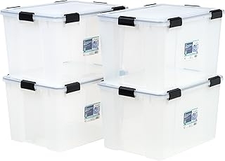 Storage Bin: Clear Visibility and Heavy Duty Latching Lid