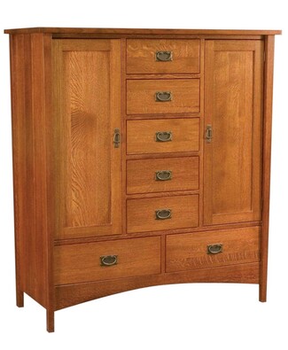 Storage Chest Mission Style Arched Apron Oak Units